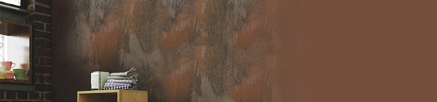 Ausgefallen Wand-Farbe Rost Braun