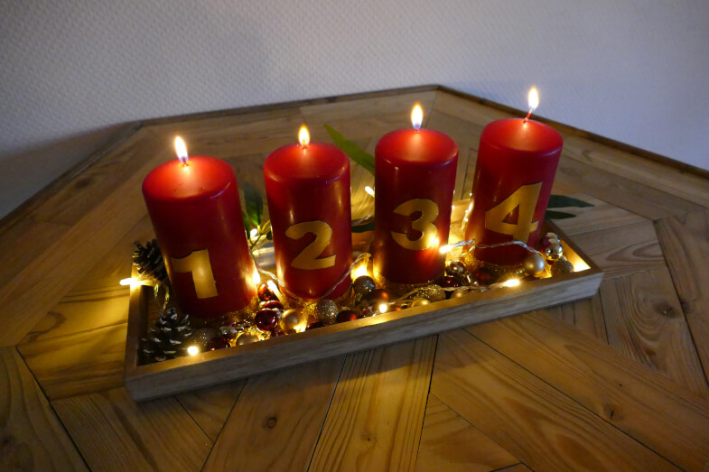 Kerzen DIY | Kerzen und Adventskranz selber machen
