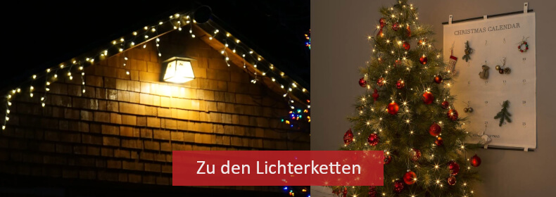 Lichterketten für Aussen an Weihnachten