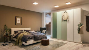 LED Deckenpanel im Schlafzimmer