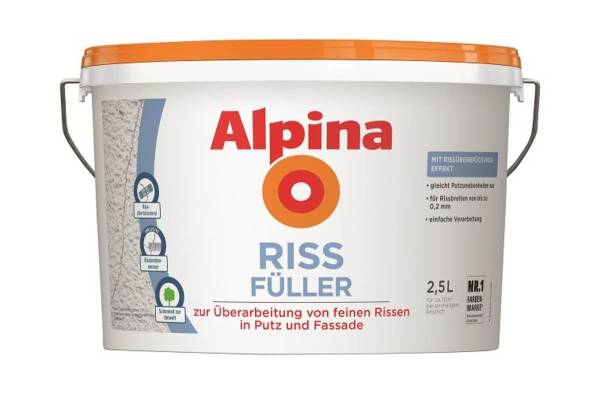 Alpina Rissfüller für Fassaden, 2,5 l, Weiss