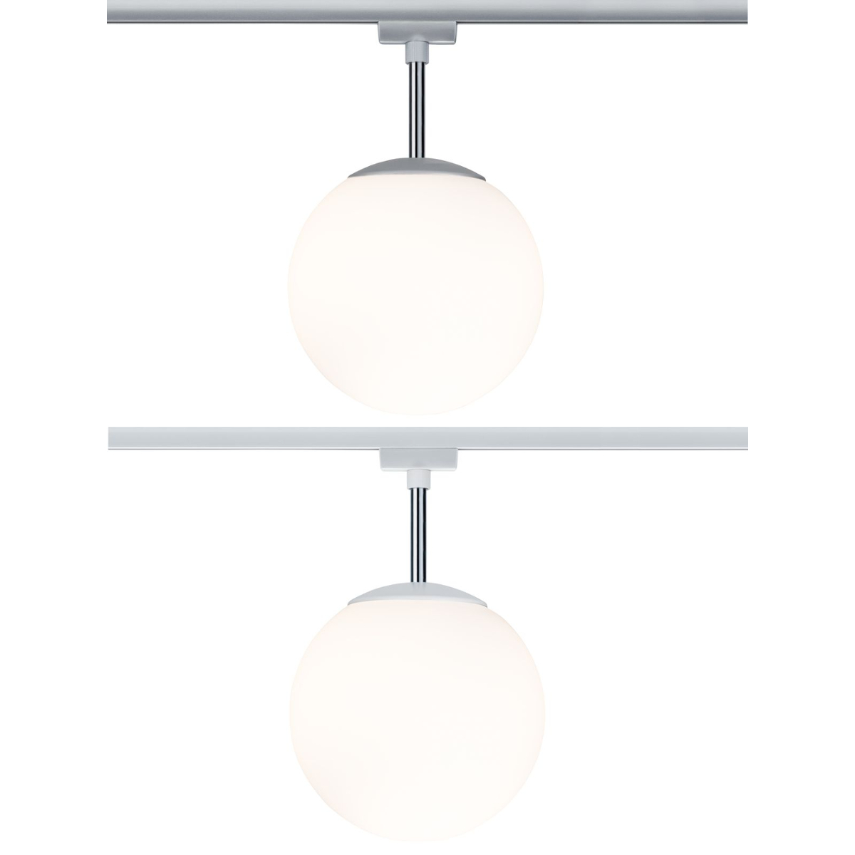 Paulmann URail Spot Ceiling Globe Leuchtmittel matt|Weiß, Chrom 10W Schienensystem ohne E14 Small, 