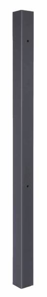 GAH Klobenpfosten für Doppeltore, Schmuckzäune Chaussee und Circle, 100+120cm H, Anthrazit + Schwarz