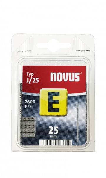 Novus Tackernagel E, Typ J, 25 mm Länge, 1000 Stück