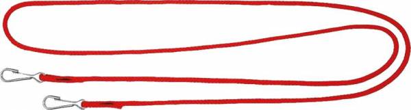 Gasser Rodelziehband geflochten, Schlitten Zubehör Ziehband in Rot, schmales Rodelband, mit Haken