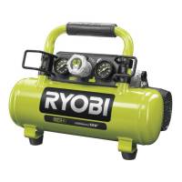 RYOBI Akku-Kompressor R18AC-0, ONE+ 18 V, Groß und Leistungsstark zum Aufpumpen, Luftkompressor