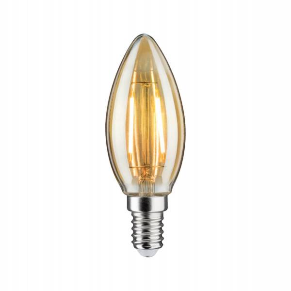 Paulmann LED Kerze, 2W, 24V DC, 1900K (Goldlicht), E14, Gold, nur für Plug & Shine Leuchten