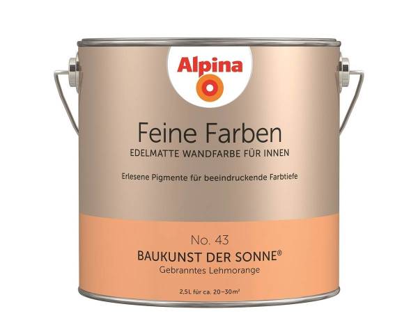 Alpina Feine Farben - Edelmatte Wandfarbe für Innen, alle 32 Farbtöne, 2,5L Dose