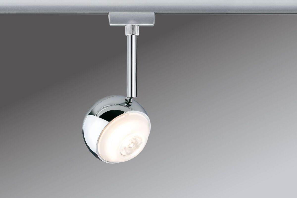 Chrom matt dimmbar, URail Capsule Paulmann Spot LED Schienensystem | V 230 II, Weiß, 6 W,
