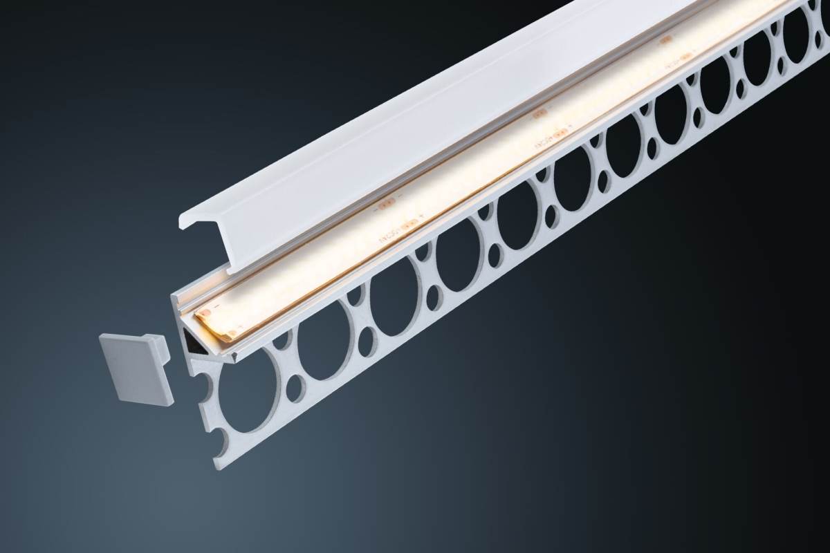 Paulmann m Rahmenprofil, Profil, LED 1 oder m, 2 Aluminium, LumiTiles Einbauprofil Frame Strip