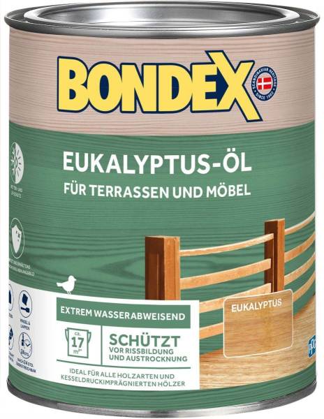 BONDEX Gartenholz Eukalyptus-Öl, 0,75, Wasser-stop Abperleffekt, Wetterschutz, UV-Schutz