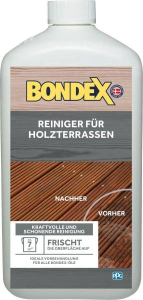 BONDEX Terrassen-Reiniger, 1 l, für hartnäckige Verschmutzungen von Holzterrassen, Holzauffrischung