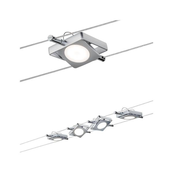 Paulmann Seilsystem-Set MacLED | Deckenleuchte mit 4 Spots | inklusive LED-Leuchtmittel | Seillampe