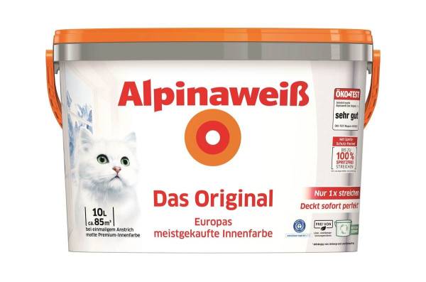 Alpinaweiß das Original spritzfrei | Frei von Löse- und Konservierungsmitteln | 1-10 Liter