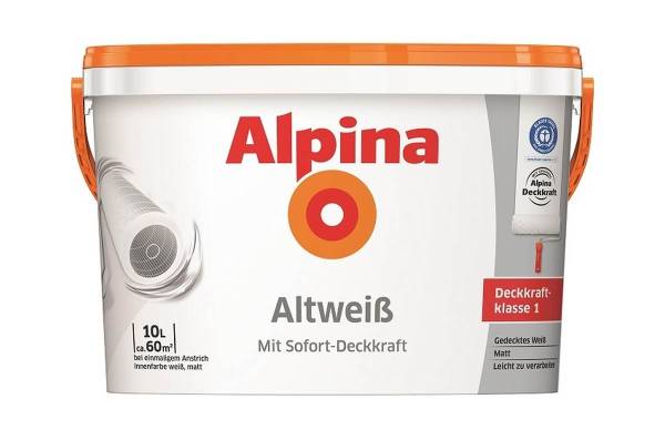 Alpina Altweiß, Gedecktes Weiß für Innenräume, edelmatt, abwischbar