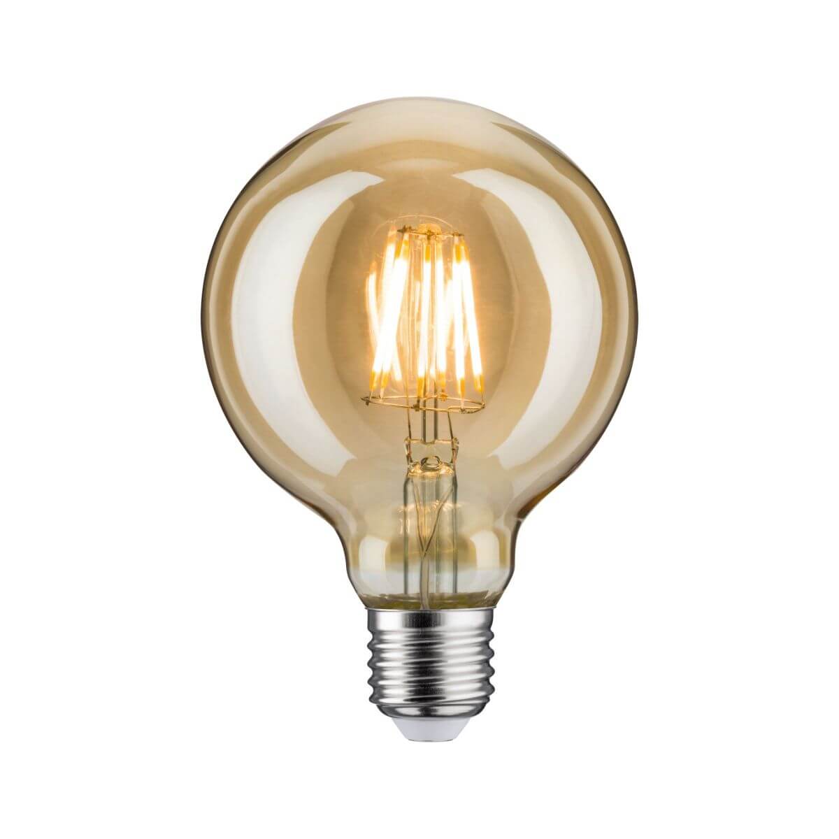 Paulmann LED Vintage-Globe Ø 95 mm, 6W = 42W, E27, 500 lm, Dimmbar, Gold,  Warmweiß (1700 K)