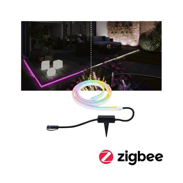 Paulmann Plug & Shine LED Stripe Smart Home Zigbee Smooth IP67, RGBW Farbwechsel (3000K)