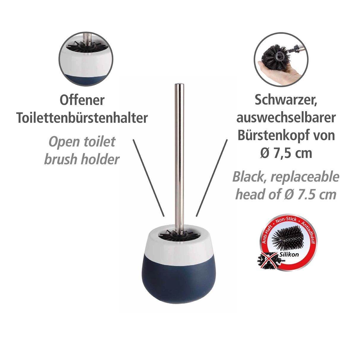 | & WC-Bürsten Keramik Badaccessoires Bad Sanitär markenbaumarkt24 Malta | WENKO & | aus Garnituren WC-Garnitur | hochwertiger