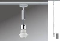 Paulmann URail 2Easy Basic Pendel | Schienensystem Lampe ohne Leuchtmittel | E27 | Deckenbeleuchtung Chrom matt