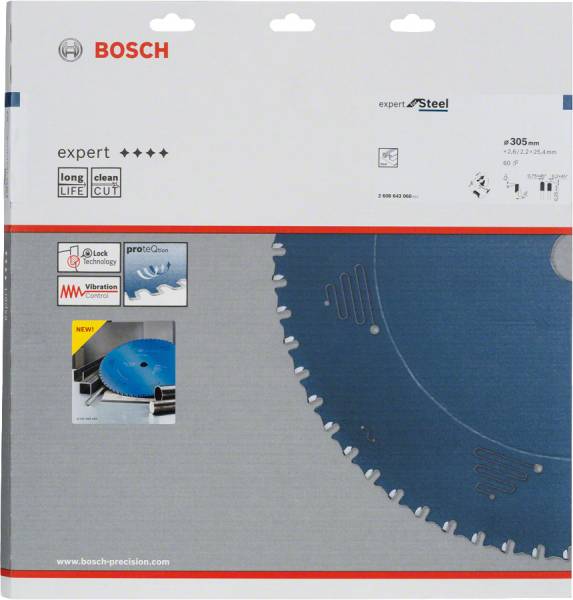 Bosch Kreissägeblatt Expert für Stahl SL SL B, Zahnanzahl 60 oder 80