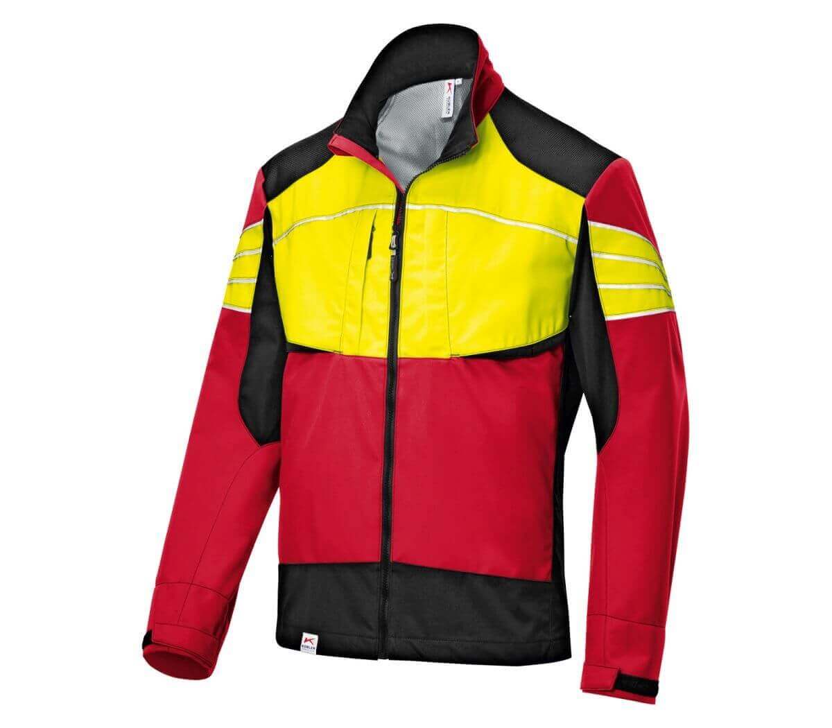 KÜBLER FOREST Ultrashell Jacke | Arbeitsjacke in Rot oder Oliv mit  Reflektorstreifen