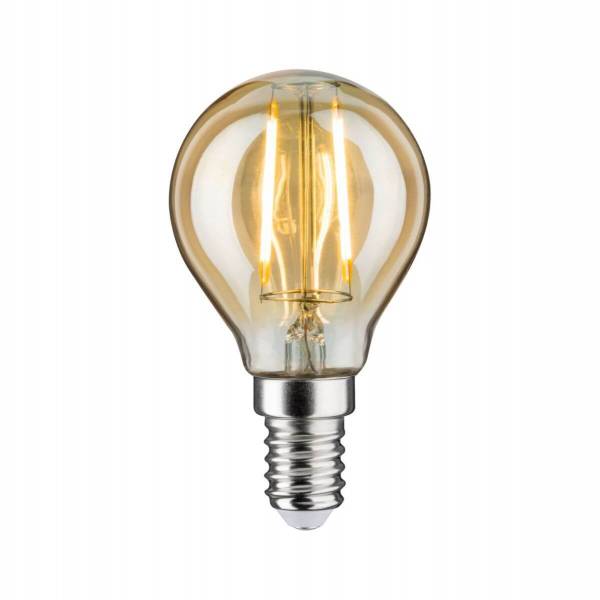 Paulmann LED Vintage-Tropfen, 2W = 16W, 160 lm, E14, Gold, Goldlicht (1700 K)