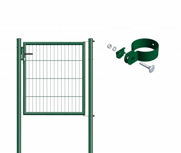 Alberts Einzeltor-Set für Einstabmattenzäune, Grün oder Anthrazit, Zaunhöhe 75 - 125 cm, Breite 1 m