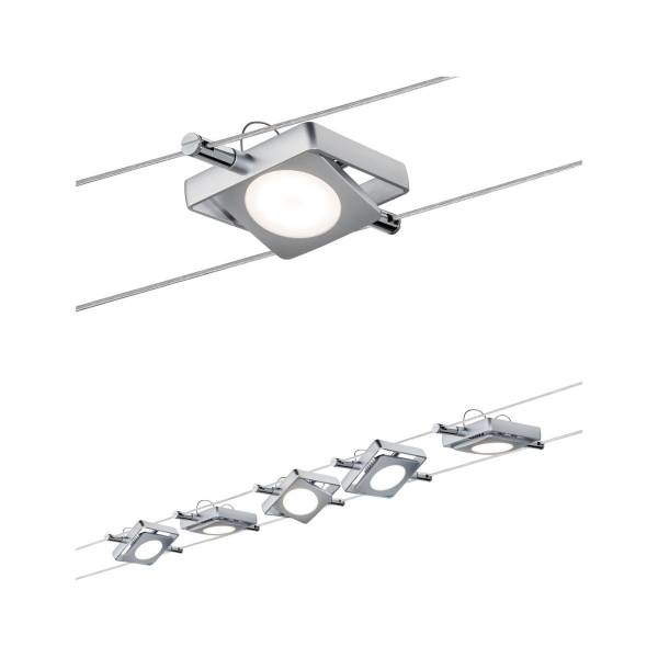 Paulmann Seilsystem-Set MacLED | Seilsystemleuchte mit 5 Spots | Deckenbeleuchtung inkl Leuchtmittel