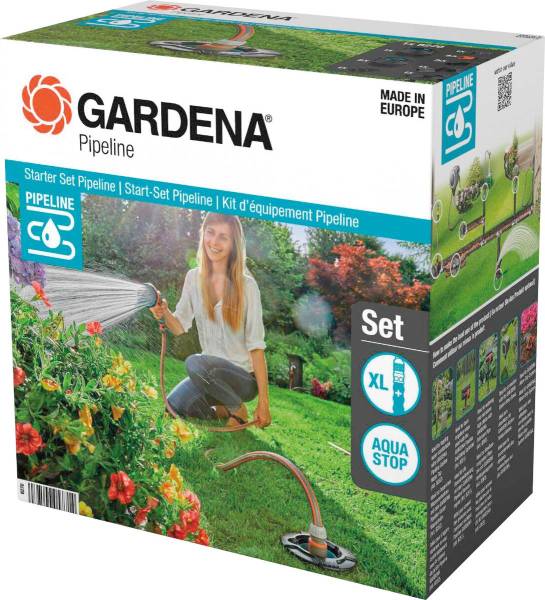 Gardena Pipeline Starter-Set, Garten-Pipeline, unterirdische Wasserleitung, Gartenbewässerung
