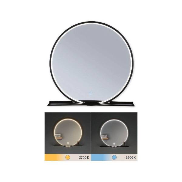 Paulmann LED Leuchtspiegel Miro IP44 Tunable White 160lm 230V 10,5W Spiegel|Schwarz matt